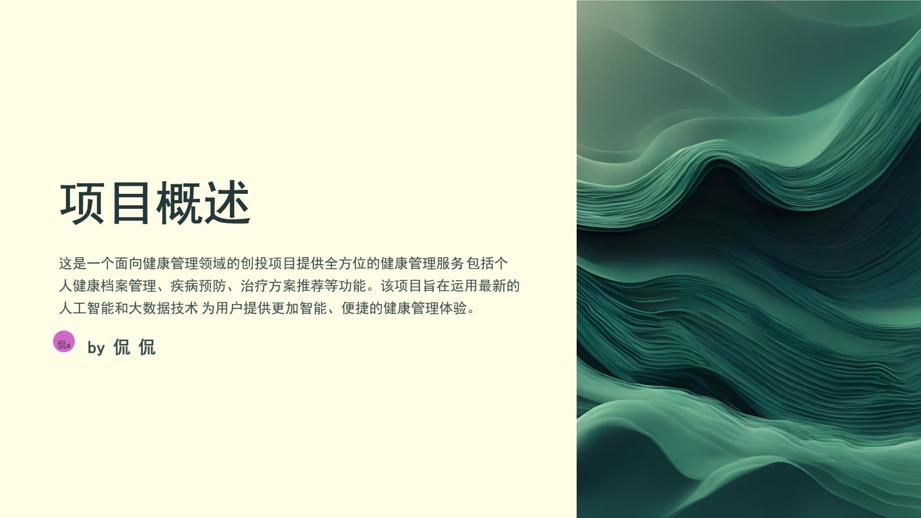 健康管理器创投项目计划书.pptx